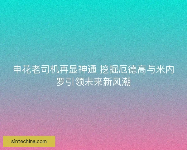 申花老司机再显神通 挖掘厄德高与米内罗引领未来新风潮