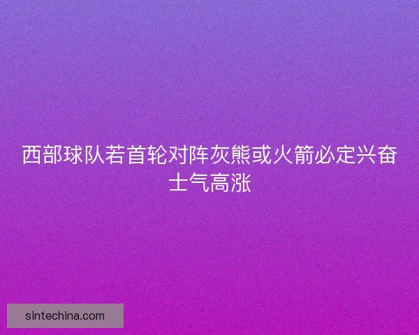 西部球队若首轮对阵灰熊或火箭必定兴奋士气高涨